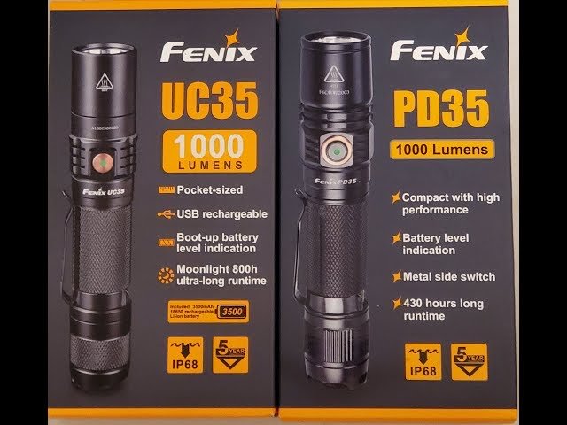 Fenix PD35 vs UC35: Comprehensive Flashlight Comparison